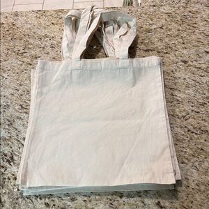New 12 Pc Set Blank Cotton Tote Bags